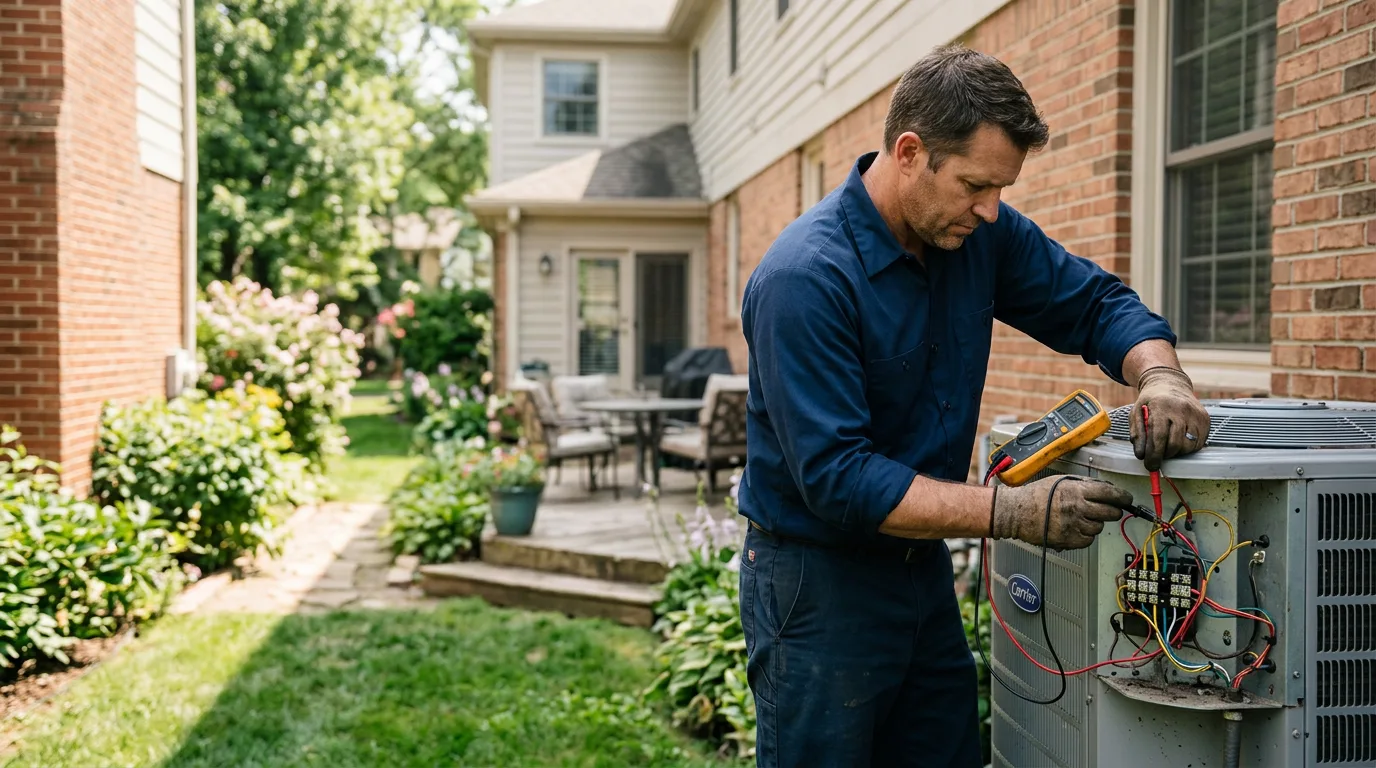 HVAC technician working near Fort Campbell, KY